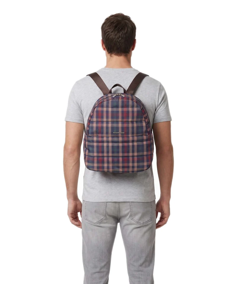 Mandarina Duck Tartan Sac à dos tartan brown