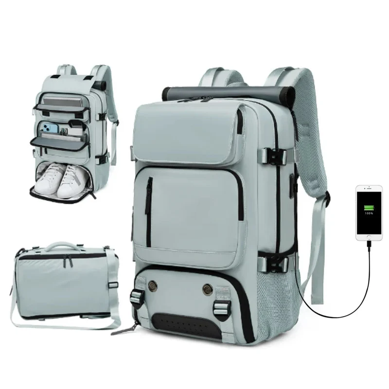 Sac à Dos de Voyage Imperméable | Compartiment Chaussures et Port Usb