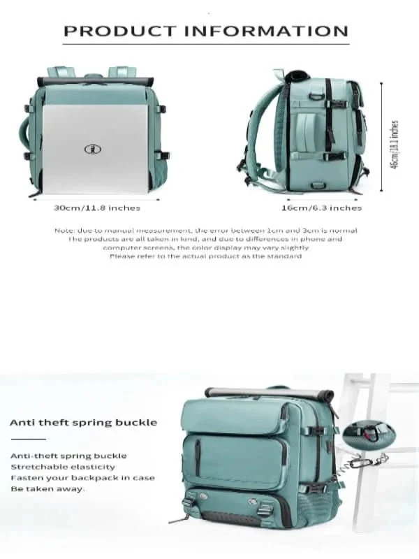 Sac à Dos de Voyage Imperméable | Compartiment Chaussures et Port Usb