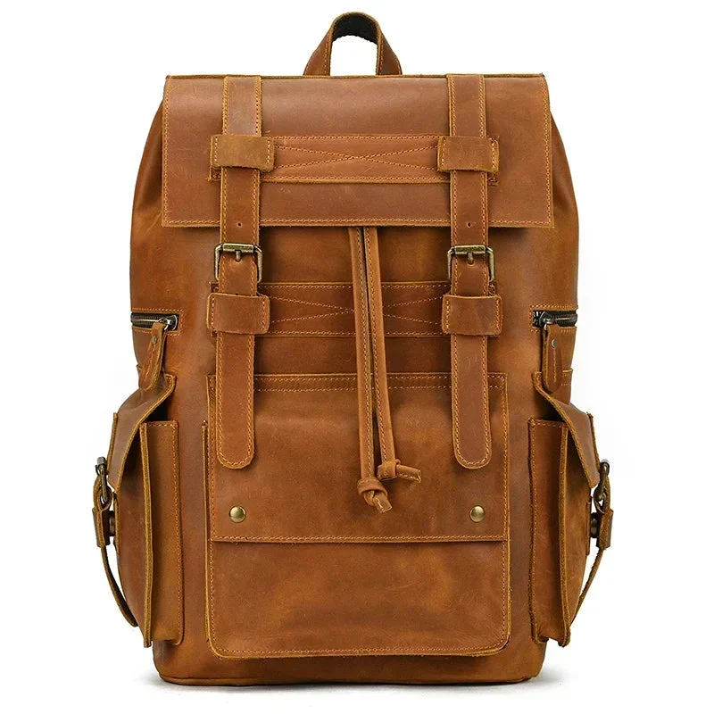 Sac à Dos Cuir Homme Vintage | Cuir Pleine Fleur Spacieux