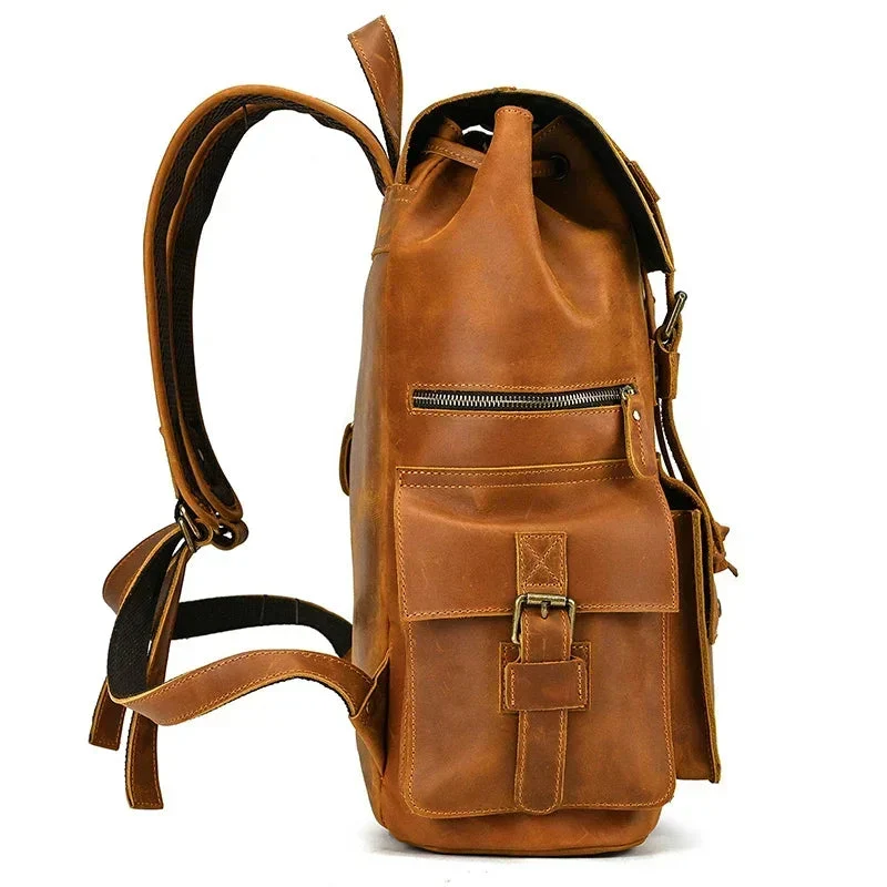 Sac à Dos Cuir Homme Vintage | Cuir Pleine Fleur Spacieux