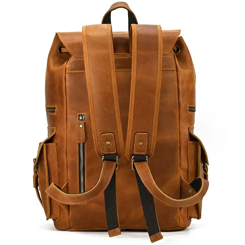 Sac à Dos Cuir Homme Vintage | Cuir Pleine Fleur Spacieux