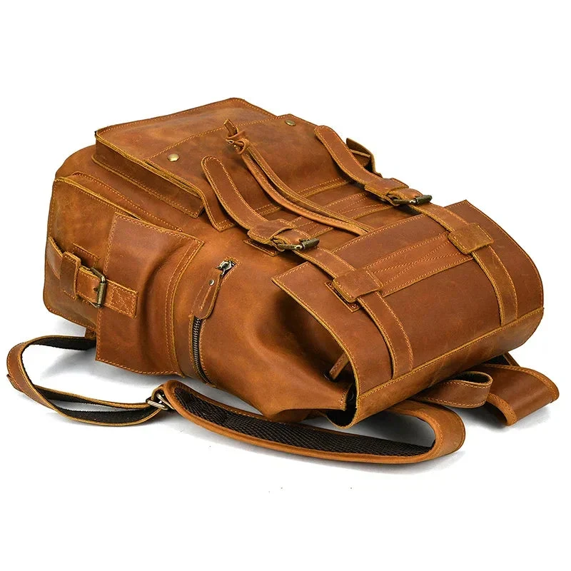 Sac à Dos Cuir Homme Vintage | Cuir Pleine Fleur Spacieux