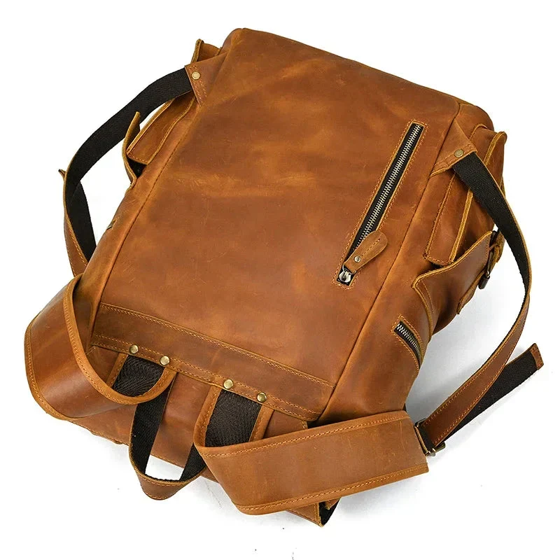 Sac à Dos Cuir Homme Vintage | Cuir Pleine Fleur Spacieux