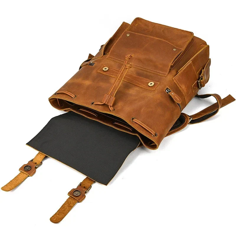 Sac à Dos Cuir Homme Vintage | Cuir Pleine Fleur Spacieux
