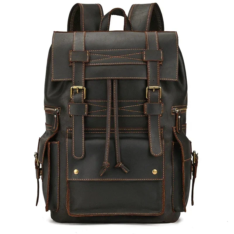 Sac à Dos Cuir Homme Vintage | Cuir Pleine Fleur Spacieux