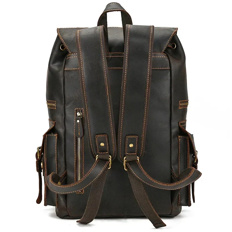 Sac à Dos Cuir Homme Vintage | Cuir Pleine Fleur Spacieux