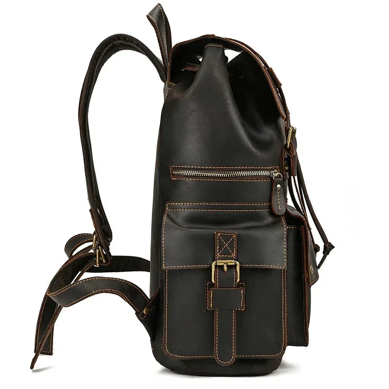 Sac à Dos Cuir Homme Vintage | Cuir Pleine Fleur Spacieux