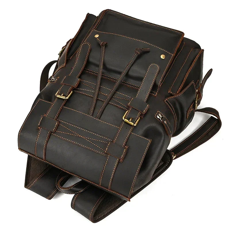 Sac à Dos Cuir Homme Vintage | Cuir Pleine Fleur Spacieux