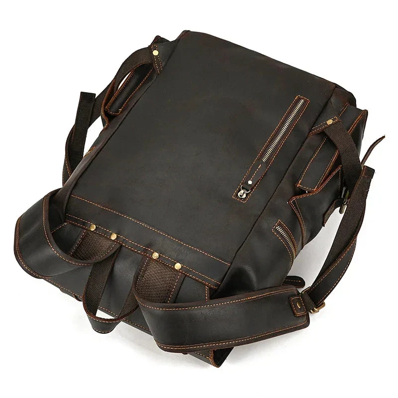 Sac à Dos Cuir Homme Vintage | Cuir Pleine Fleur Spacieux