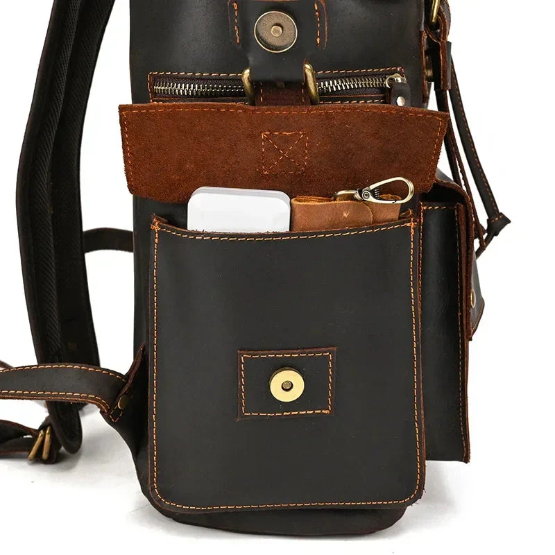 Sac à Dos Cuir Homme Vintage | Cuir Pleine Fleur Spacieux