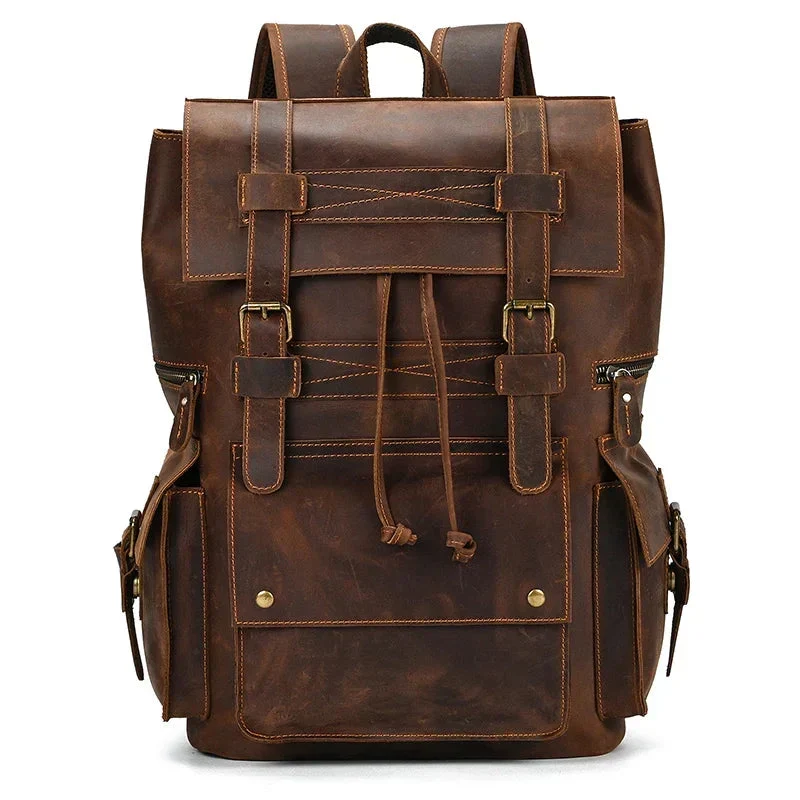 Sac à Dos Cuir Homme Vintage | Cuir Pleine Fleur Spacieux