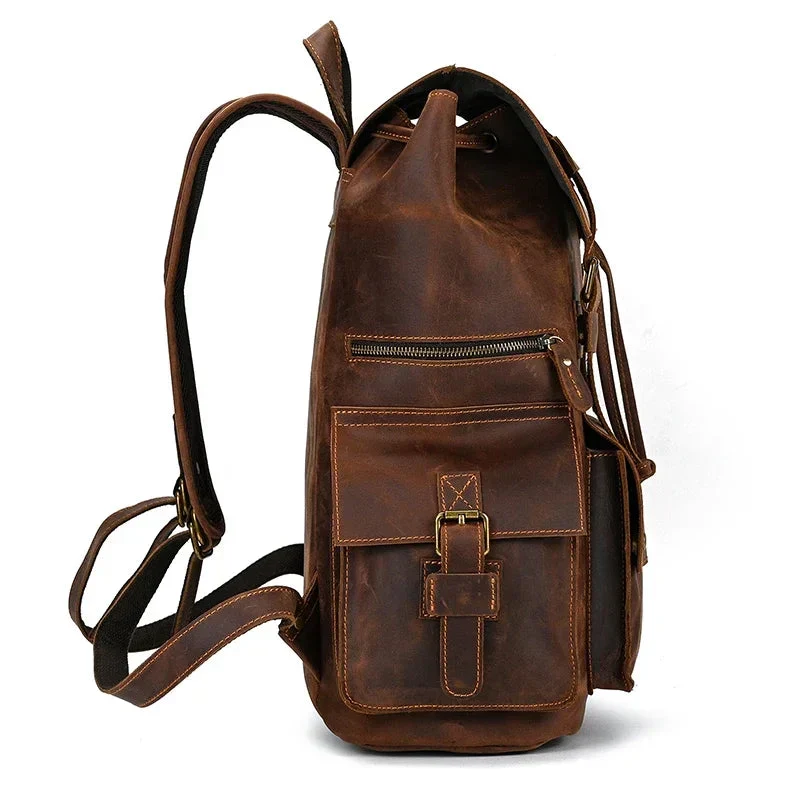 Sac à Dos Cuir Homme Vintage | Cuir Pleine Fleur Spacieux