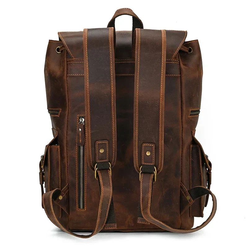Sac à Dos Cuir Homme Vintage | Cuir Pleine Fleur Spacieux