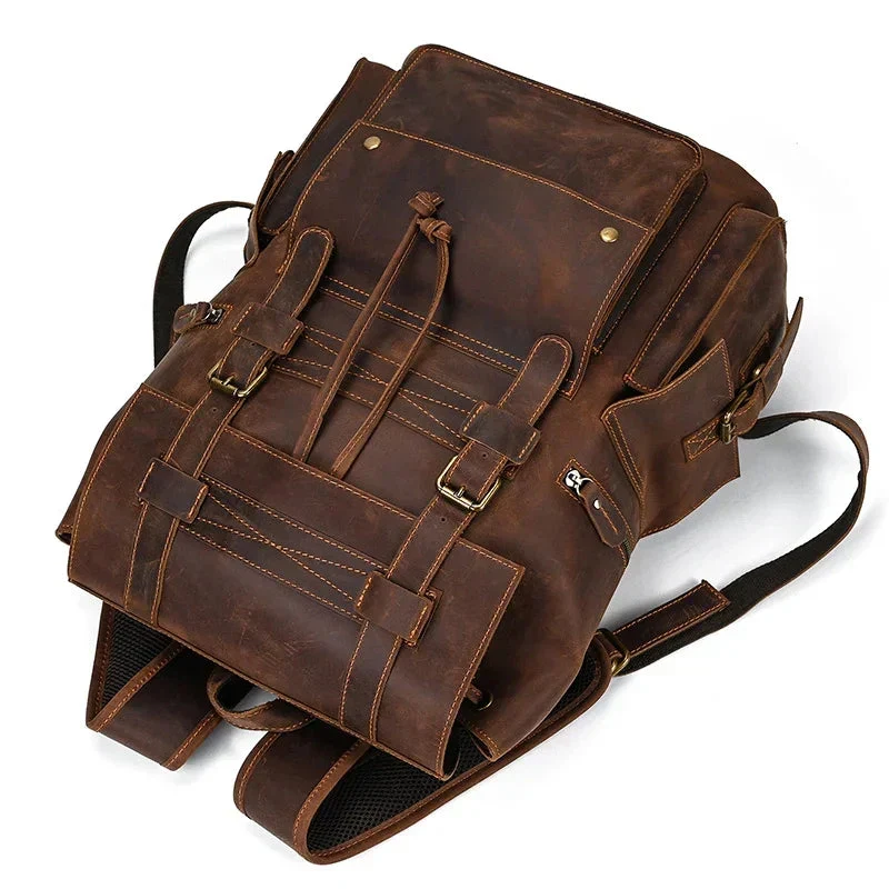 Sac à Dos Cuir Homme Vintage | Cuir Pleine Fleur Spacieux