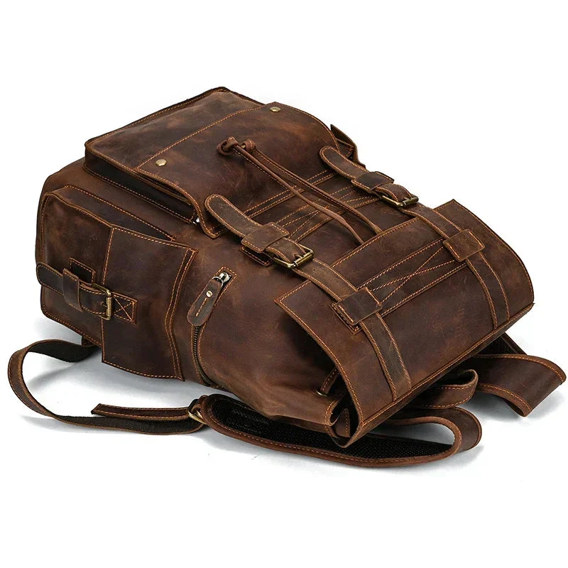 Sac à Dos Cuir Homme Vintage | Cuir Pleine Fleur Spacieux