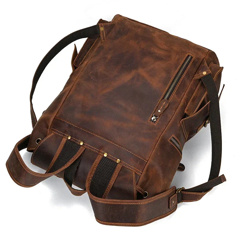 Sac à Dos Cuir Homme Vintage | Cuir Pleine Fleur Spacieux