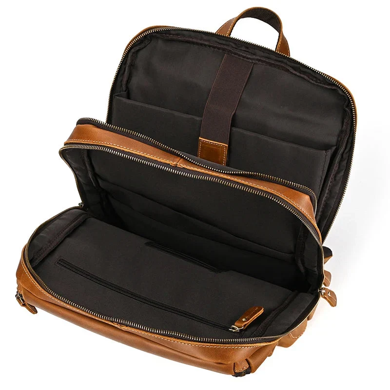 Sac à Dos Cuir Homme Travail | Emplacement Ordinateur 15 Pouces