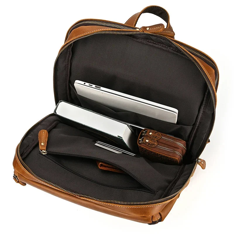 Sac à Dos Cuir Homme Travail | Emplacement Ordinateur 15 Pouces