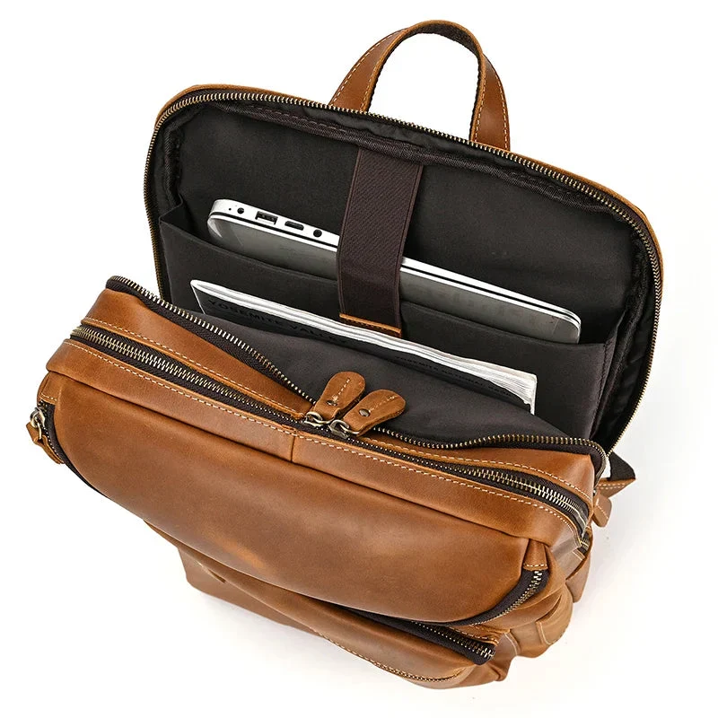 Sac à Dos Cuir Homme Travail | Emplacement Ordinateur 15 Pouces