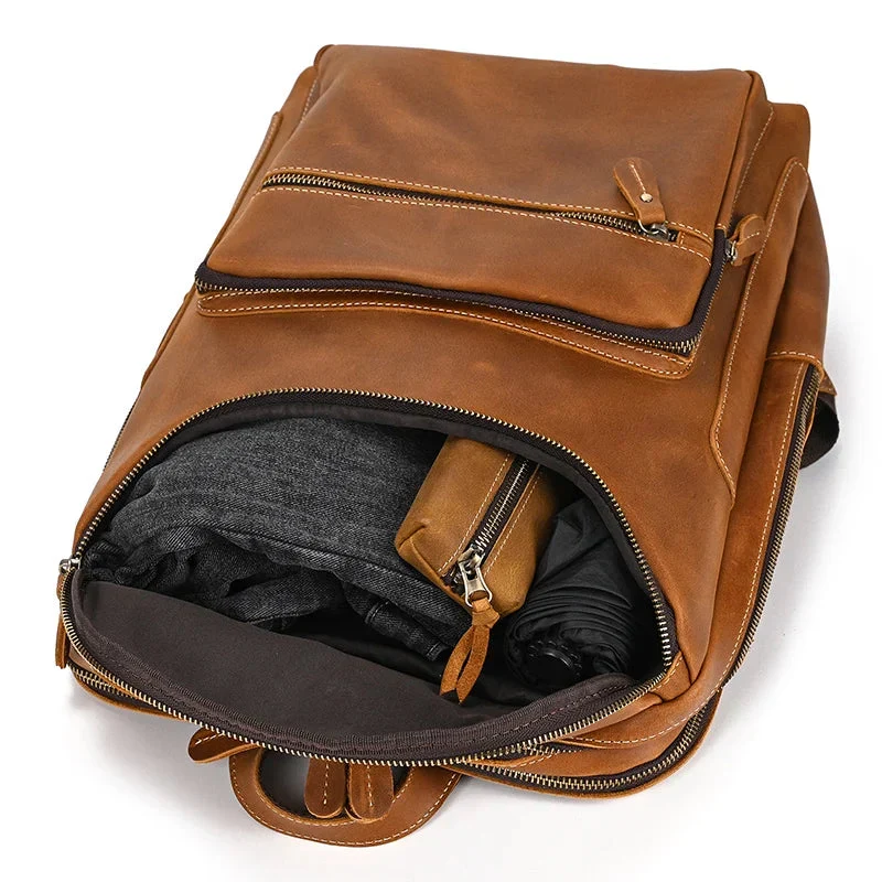 Sac à Dos Cuir Homme Travail | Emplacement Ordinateur 15 Pouces