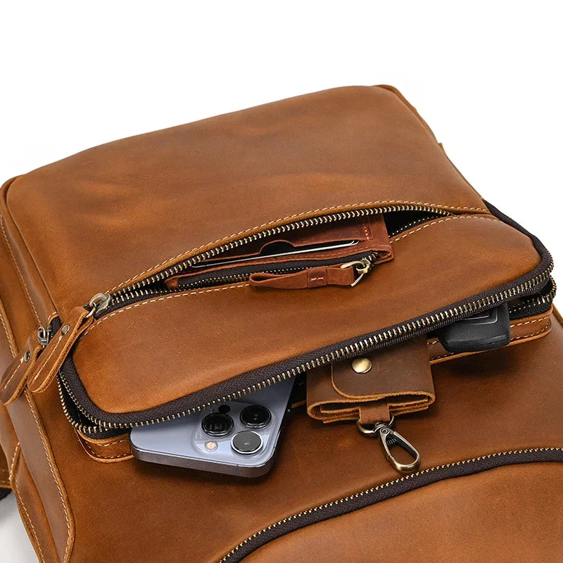 Sac à Dos Cuir Homme Travail | Emplacement Ordinateur 15 Pouces