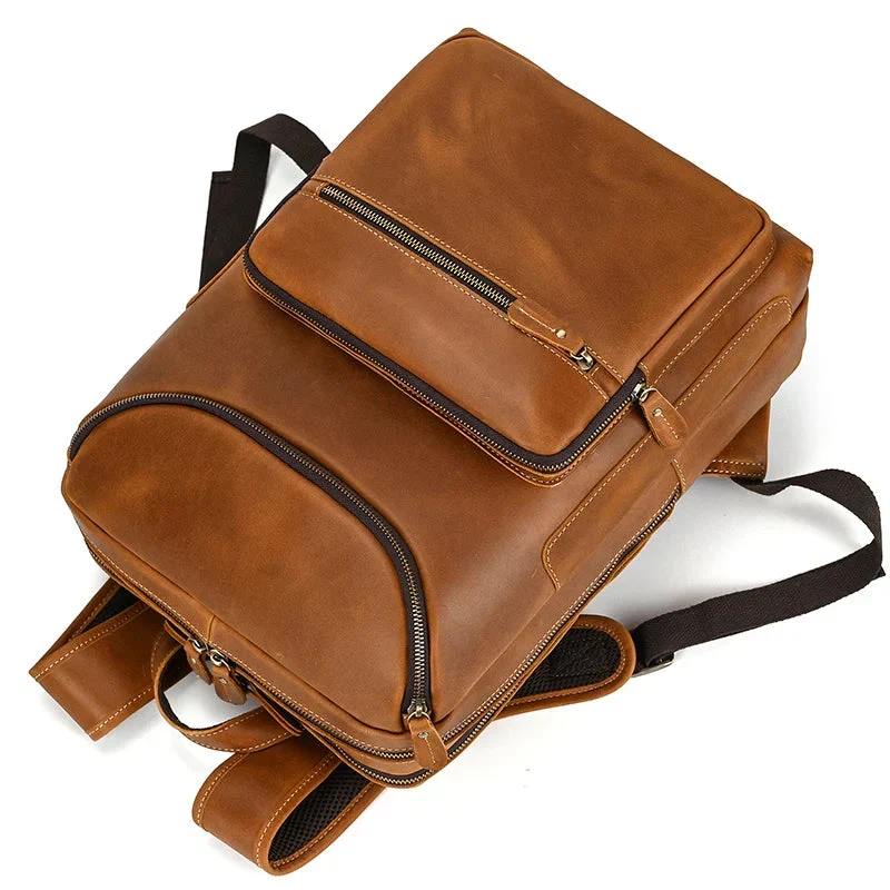 Sac à Dos Cuir Homme Travail | Emplacement Ordinateur 15 Pouces