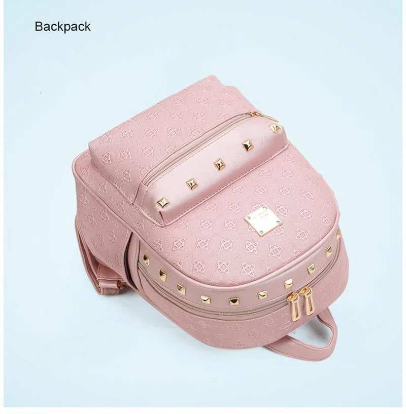 Sac à Dos Cuir Femmes | Accents Dorés Cloutés