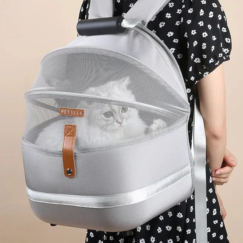 Sac à Dos Chat Voyage | Aération Filet Polyester