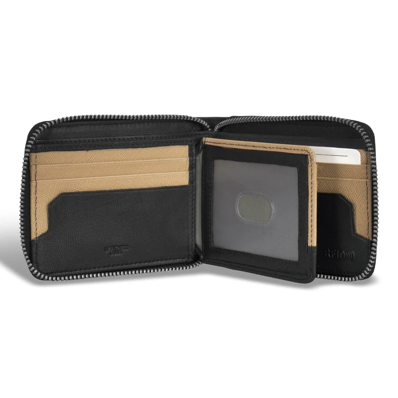 Iconic / Leather Zip Around Wallet *Drop Ship*