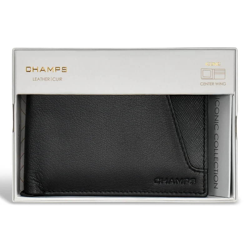 Iconic / Leather Center Wing Wallet *Drop Ship*