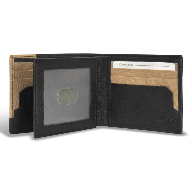 Iconic / Leather Center Wing Wallet *Drop Ship*