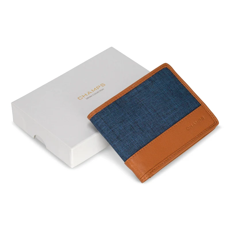 Denim / Leather Bi-Fold Wallet *Drop Ship*