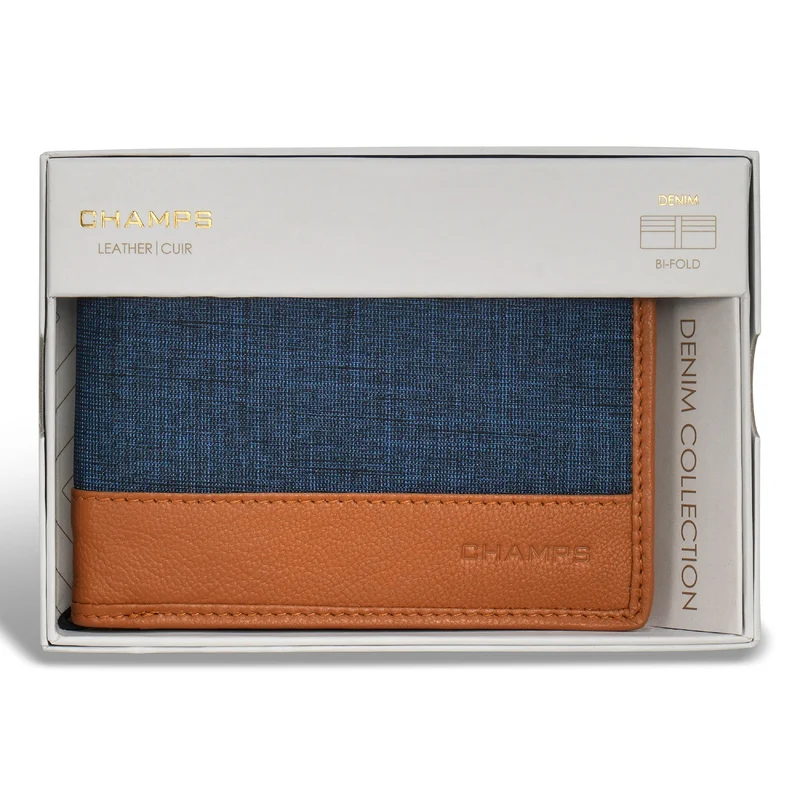 Denim / Leather Bi-Fold Wallet *Drop Ship*