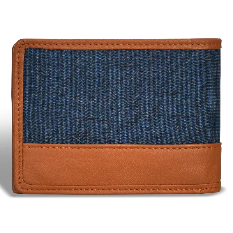 Denim / Leather Zip Around Wallet *Drop Ship*