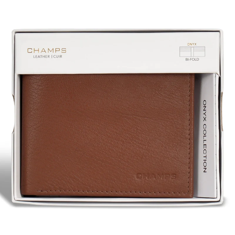 Onyx / Leather Bi-Fold Wallet *Drop Ship*