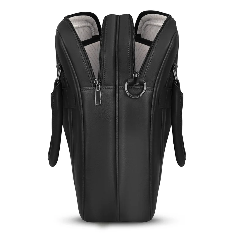 Onyx / Leather Briefcase *Drop Ship*