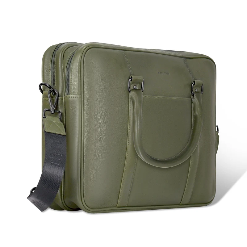 Onyx / Leather Briefcase *Drop Ship*