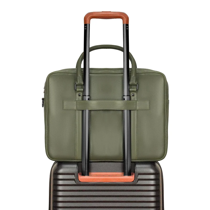 Onyx / Leather Briefcase *Drop Ship*