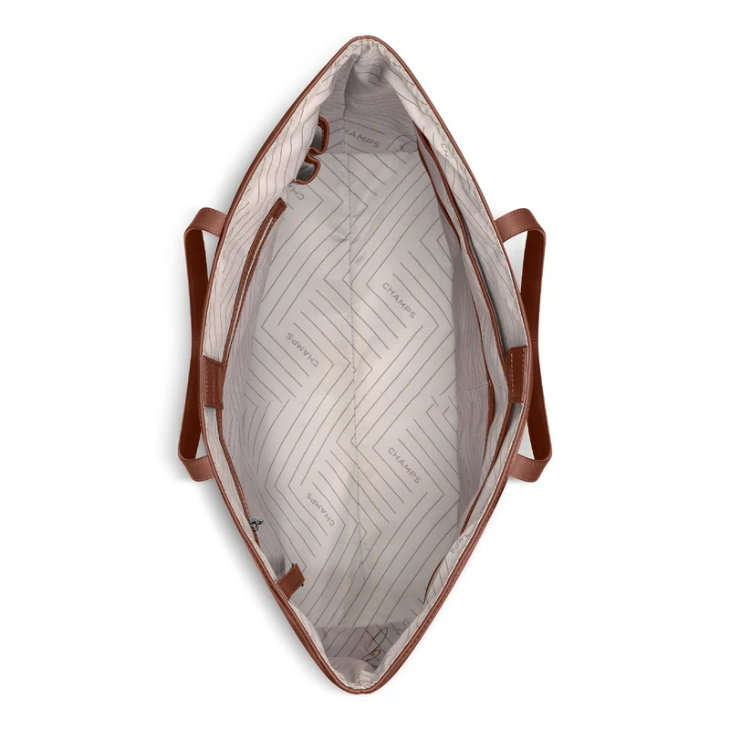 Onyx / Leather Open Tote *Drop Ship*