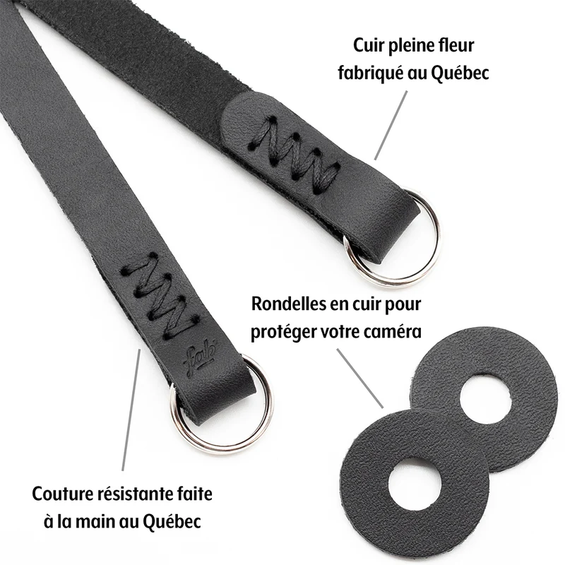 Courroie F5 de longeur 39po (S/Cuir Noir)