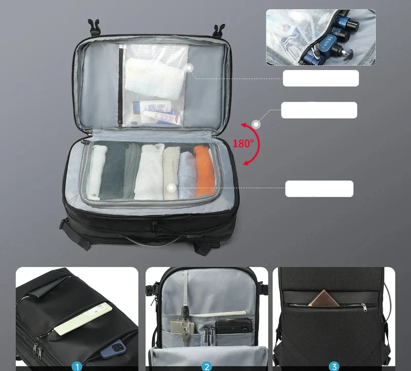 Sac à Dos Cabine Avion | Capacité Extensible Imperméable