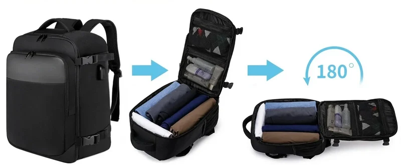 Sac à Dos Cabine Avion 40x20x25 | Port Usb Intégré et Imperméable