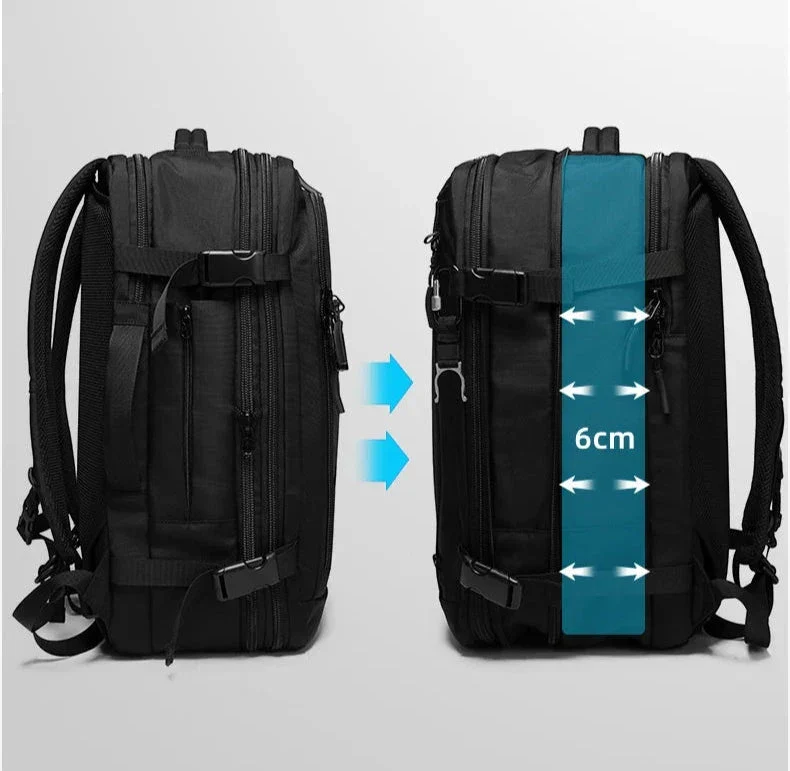Sac à Dos Cabine 55x35x25 | Imperméable et Extensible