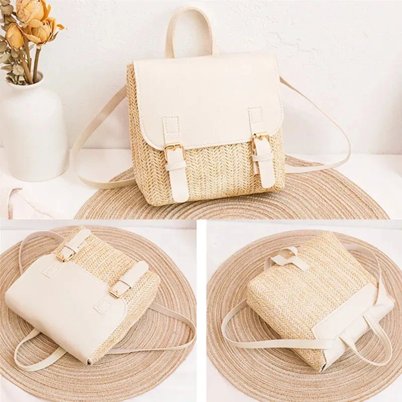 Sac à Dos Bohème Femme | Paille Tissée Estivale