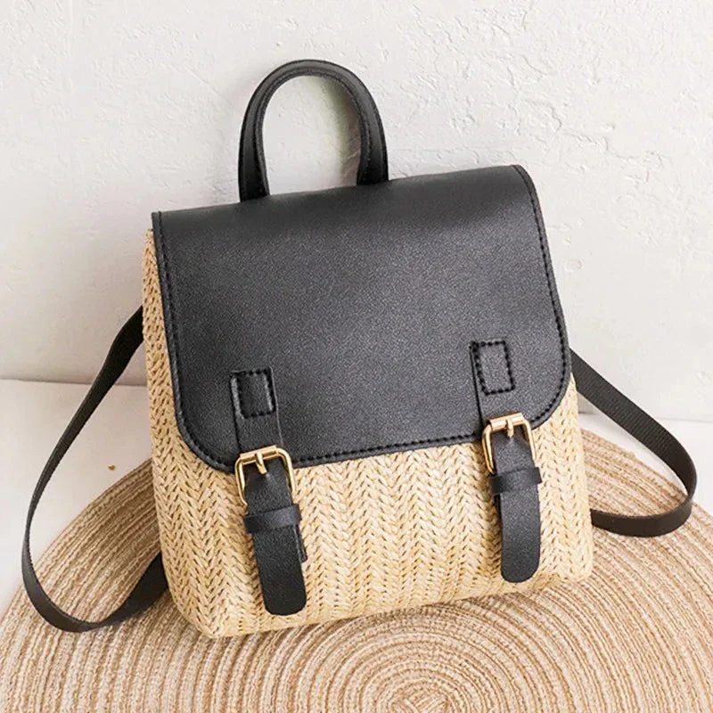 Sac à Dos Bohème Femme | Paille Tissée Estivale