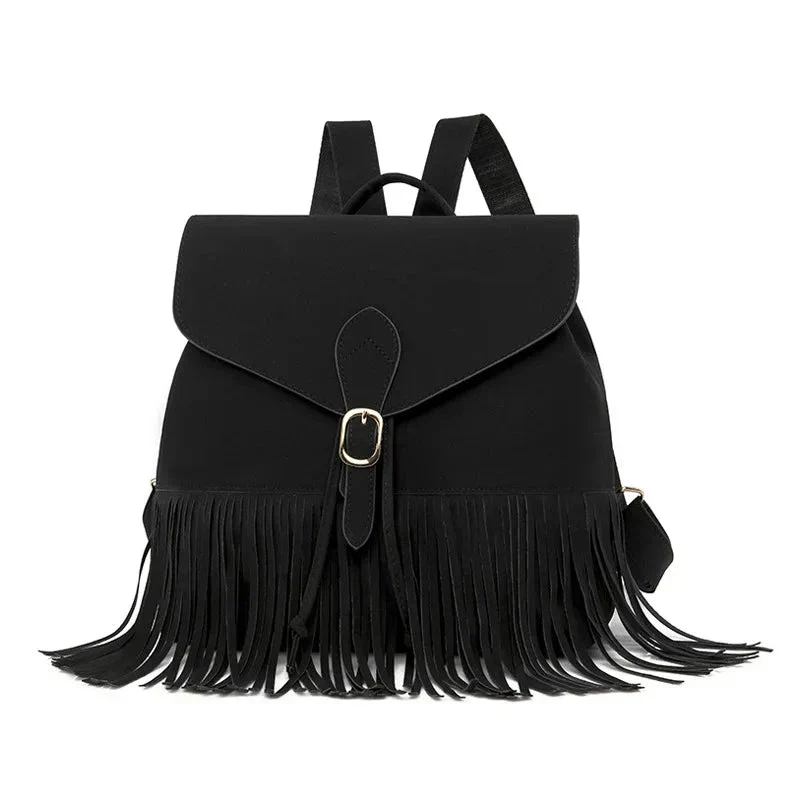 Sac à Dos Bohème Chic | Franges et Fermoir Magnétique