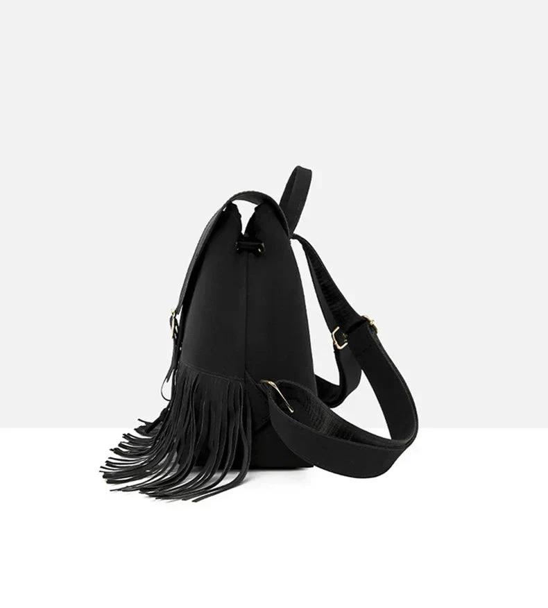 Sac à Dos Bohème Chic | Franges et Fermoir Magnétique