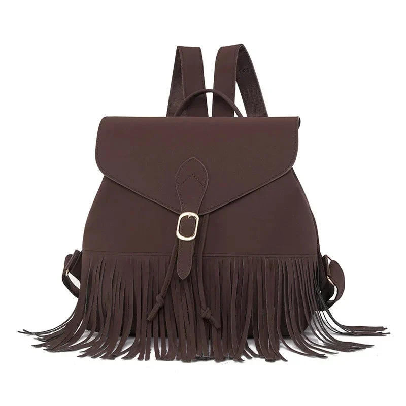 Sac à Dos Bohème Chic | Franges et Fermoir Magnétique