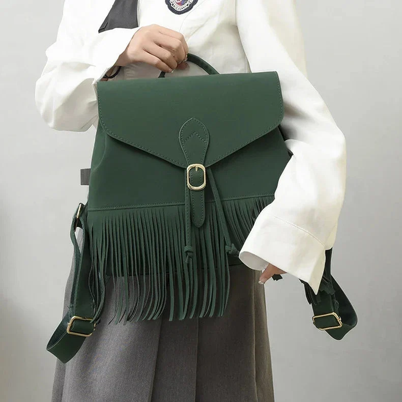 Sac à Dos Bohème Chic | Franges et Fermoir Magnétique
